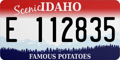 ID license plate E112835