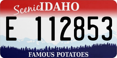 ID license plate E112853