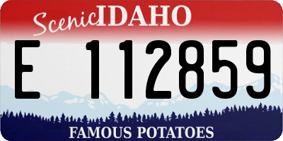 ID license plate E112859