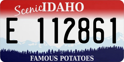 ID license plate E112861