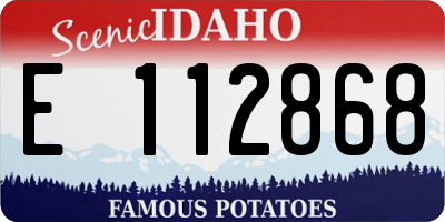 ID license plate E112868