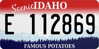 ID license plate E112869