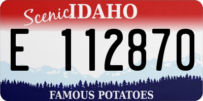 ID license plate E112870