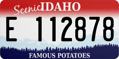 ID license plate E112878