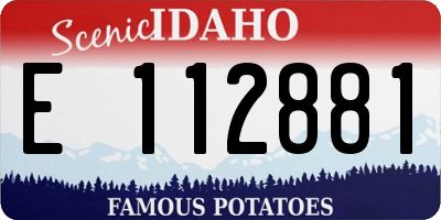 ID license plate E112881