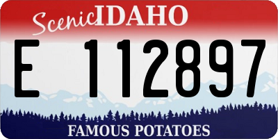 ID license plate E112897