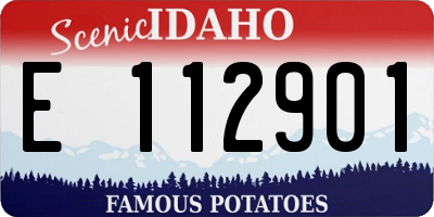 ID license plate E112901