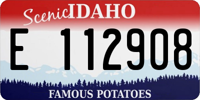 ID license plate E112908