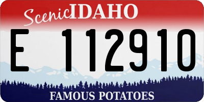 ID license plate E112910
