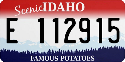 ID license plate E112915