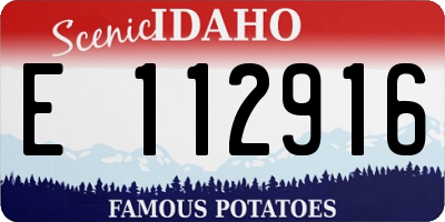 ID license plate E112916