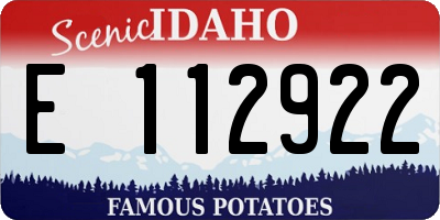 ID license plate E112922