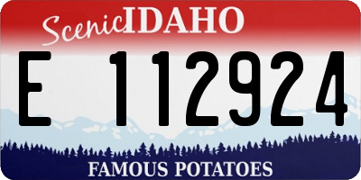 ID license plate E112924