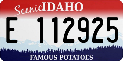 ID license plate E112925