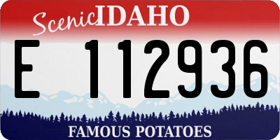 ID license plate E112936