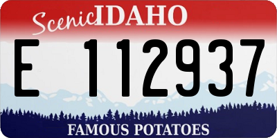 ID license plate E112937