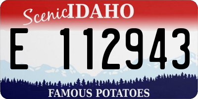 ID license plate E112943