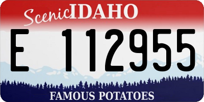 ID license plate E112955