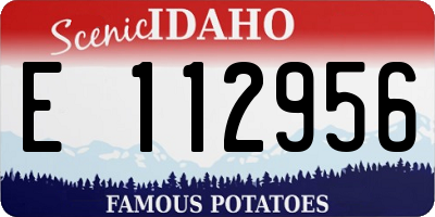 ID license plate E112956