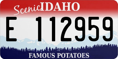 ID license plate E112959