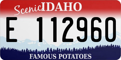 ID license plate E112960