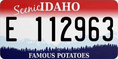 ID license plate E112963