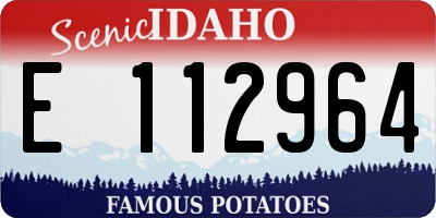 ID license plate E112964