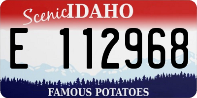 ID license plate E112968