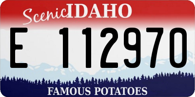 ID license plate E112970