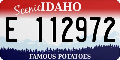 ID license plate E112972