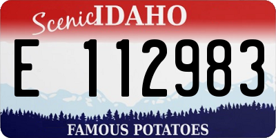 ID license plate E112983