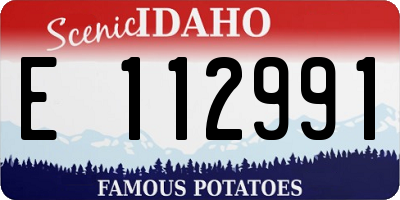 ID license plate E112991