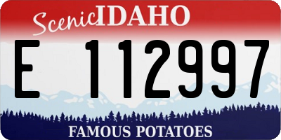ID license plate E112997