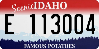 ID license plate E113004