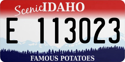 ID license plate E113023