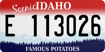 ID license plate E113026