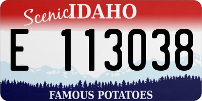 ID license plate E113038