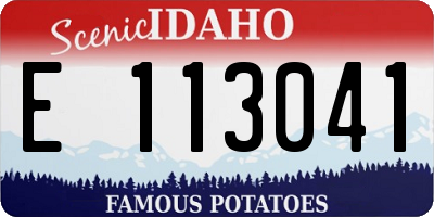 ID license plate E113041
