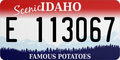 ID license plate E113067