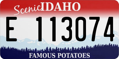 ID license plate E113074