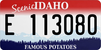 ID license plate E113080