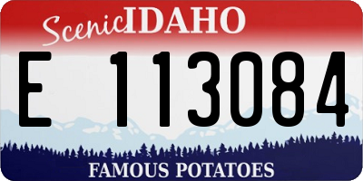 ID license plate E113084