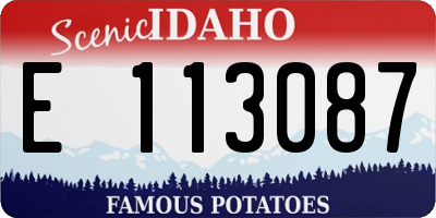 ID license plate E113087