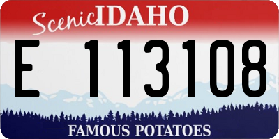 ID license plate E113108