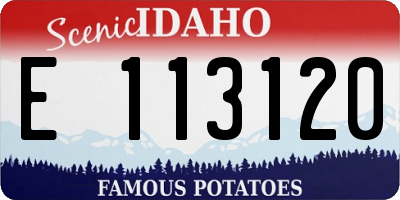 ID license plate E113120