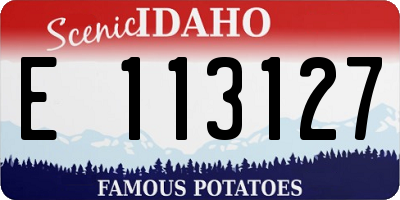ID license plate E113127
