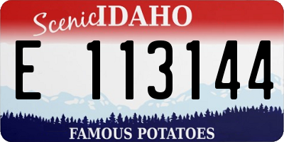 ID license plate E113144