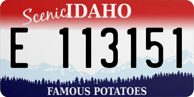 ID license plate E113151