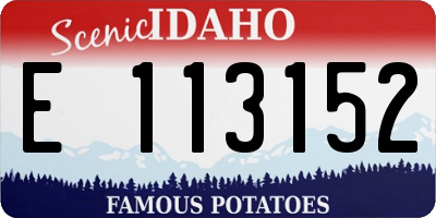 ID license plate E113152