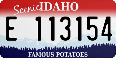 ID license plate E113154